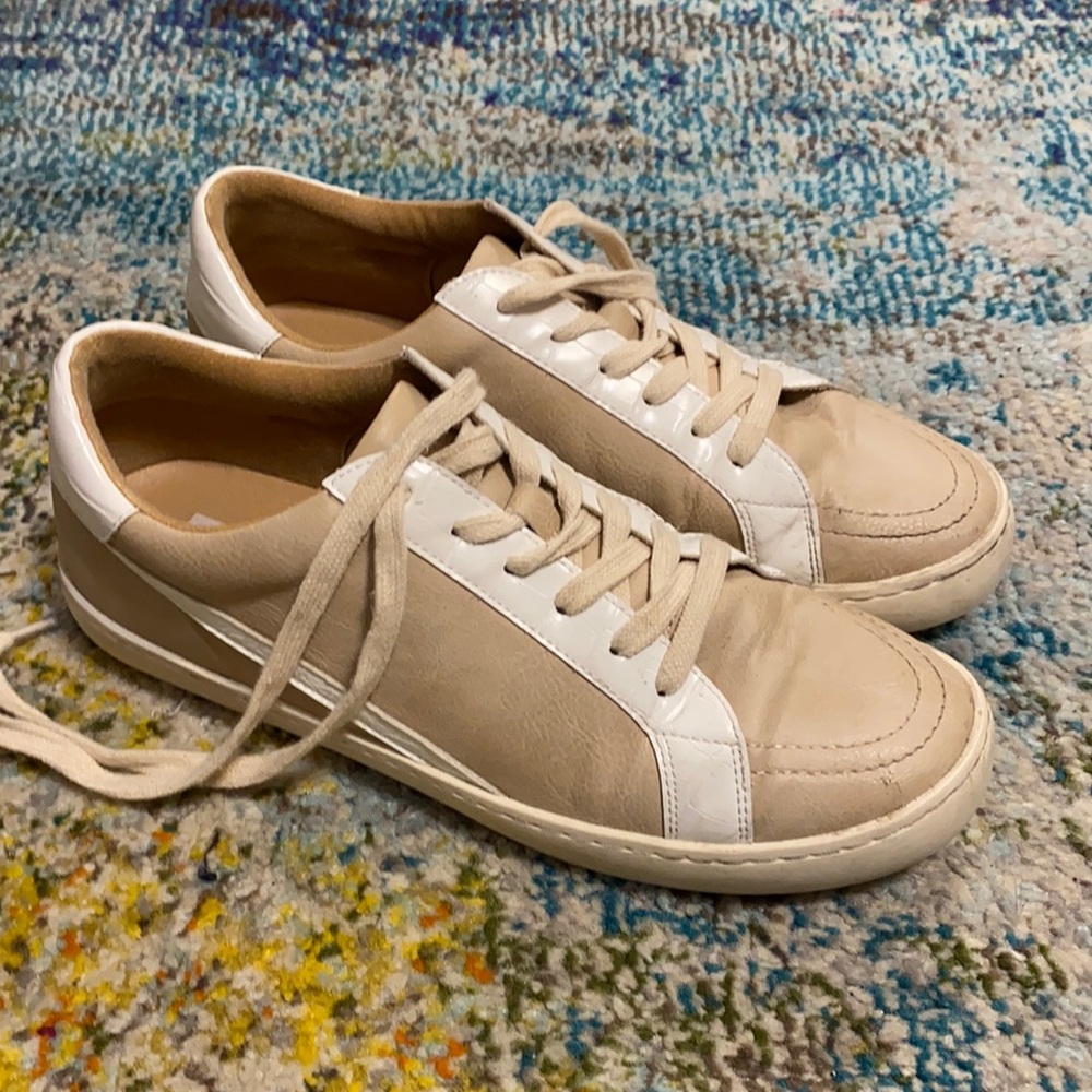 Tan and White Sneakers